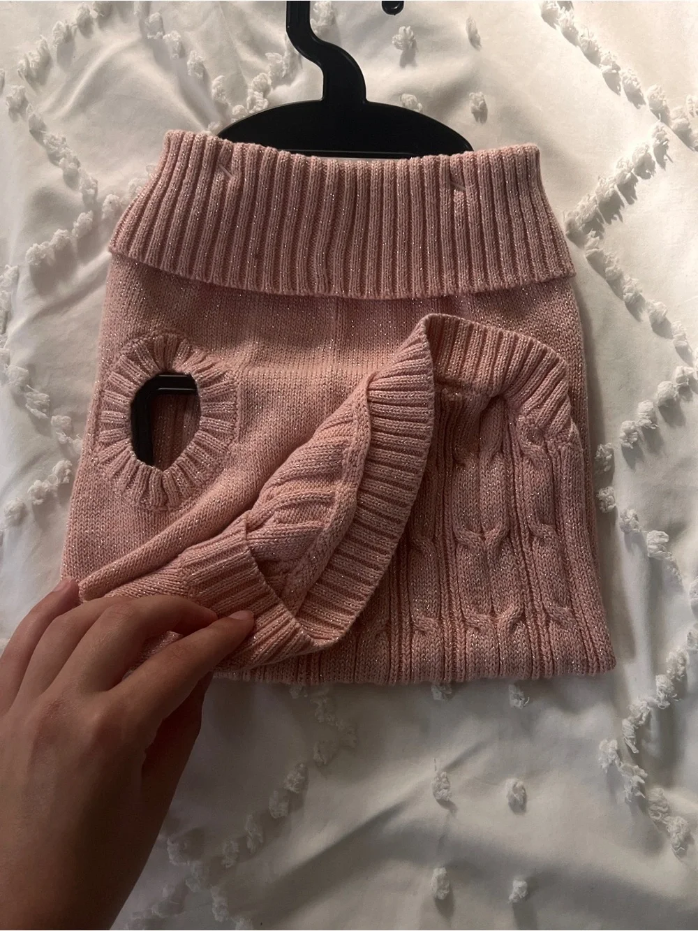 St. John’s Bark Peachy Pink Knit Dog Skirt Size M